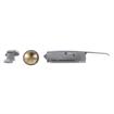 Picture of -1/8 to 3/8" Offset Polished Chrome Heavy Duty Walk-In Cooler Door Safety Latch with Cylinder Lock, Strike and Gaskets