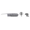Picture of -1/8 to 3/8" Offset Polished Chrome Heavy Duty Walk-In Cooler Door Safety Latch with Cylinder Lock, Strike and Gaskets