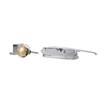 Picture of -1/8 to 3/8" Offset Polished Chrome Heavy Duty Walk-In Cooler Door Safety Latch with Cylinder Lock, Strike and Gaskets