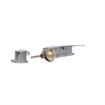 Picture of -1/8 to 3/8" Offset Polished Chrome Heavy Duty Walk-In Cooler Door Safety Latch with Cylinder Lock, Strike and Gaskets