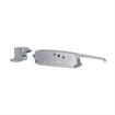 Picture of -1/8" to 3/8" Offset Satin Chrome Heavy Duty Walk-In Cooler Door Safety Latch with Strike