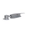Picture of -1/8" to 3/8" Offset Satin Chrome Heavy Duty Walk-In Cooler Door Safety Latch with Strike