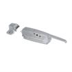 Picture of -1/8" to 3/8" Offset Satin Chrome Heavy Duty Walk-In Cooler Door Safety Latch with Strike