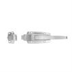 Picture of -1/8" to 3/8" Offset Satin Chrome Heavy Duty Walk-In Cooler Door Safety Latch with Strike