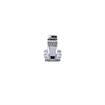 Picture of 3/4 to 1-5/8" Offset Polished Chrome Heavy Duty Walk-In Cooler Door Safety Latch with Cylinder Lock and Strike