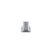 Picture of 3/4 to 1-5/8" Offset Polished Chrome Heavy Duty Walk-In Cooler Door Safety Latch with Cylinder Lock and Strike