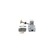 Picture of 3/4" to 1-5/8" Offset Polished Chrome Heavy Duty Walk-In Cooler Door Safety Latch with Cylinder Lock, Strike and Gaskets