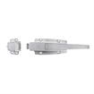 Picture of 3/4 to 1-5/8" Offset Satin Chrome Heavy Duty Walk-In Cooler Door Safety Latch with Strike