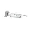 Picture of 3/4 to 1-5/8" Offset Satin Chrome Heavy Duty Walk-In Cooler Door Safety Latch with Strike