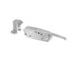 Picture of 3/4 to 1-5/8" Offset Satin Chrome Heavy Duty Walk-In Cooler Door Safety Latch with Strike