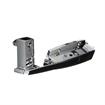 Picture of 1-5/8" to 2-1/2" Offset Polished Chrome Heavy Duty Walk-In Cooler Door Safety Latch with Strike