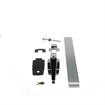 Picture of -1/8 to 3/8" Offset Stainless Steel Heavy Duty Walk-In Cooler Door Safety Latch with Lock, Strike, Gaskets and Panic Bar  Inside Release