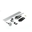 Picture of -1/8 to 3/8" Offset Stainless Steel Heavy Duty Walk-In Cooler Door Safety Latch with Lock, Strike, Gaskets and Panic Bar  Inside Release