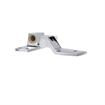 Picture of Flush Offset Polished Chrome Cam-Rise Lift-Off Walk-In Door Hinge With Short Strap
