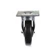 Picture of Medium Duty 3-1/2" x 3-1/2" Universal Plate Caster With 5" Black Polyolefin Wheel