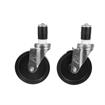Picture of Caster Kit, Medium Duty 1-1/2" Expanding Stem Caster With 5" Black Polyolefin Wheel, 2 Brake And 2 Non-Brake In Retail Box