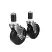 Picture of Caster Kit, Medium Duty 1-1/2" Expanding Stem Caster With 5" Black Polyolefin Wheel, 2 Brake And 2 Non-Brake In Retail Box