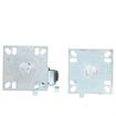 Picture of Caster Kit, 8-1/2" OA Medium Duty 3-1/2" Square Plate Adjustable Caster Leg With  3" Black Polyolefin Wheel, 2 Brake And 2 Non-Brake In Retail Box