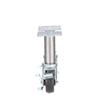 Picture of Caster Kit, 8-1/2" OA Medium Duty 3-1/2" Square Plate Adjustable Caster Leg With  3" Black Polyolefin Wheel, 2 Brake And 2 Non-Brake In Retail Box