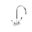 Picture of Encore 4" OC Deck Mount Faucet Ceramic Valves with 8-1/2" Swivel Gooseneck Spout with 4" Wrist Blade Handles