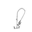 Picture of Encore® 8" OC. Brass Chrome Plated Wall Mount Pre Rinse Assembly with Wall Bracket and In-Line Vacuum Breaker