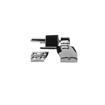 Picture of Flush Offset Polished Chrome Adjustable Cam-Rise Lift-Off Walk-In Door Hinge With Spring Assist