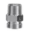 Picture of Chrome Plated Brass Pre-Rinse Hose Adapter Converts Encore Hose to Male 1/2" NPT (Retail Packaging)
