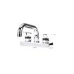 Picture of Encore 4" OC Deck Mount Faucet with 6" Swivel Spout and Lever Handles, Retail Packaging