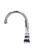 Picture of Encore 4" OC Deck Mount Faucet Ceramic Valves with 6" Swivel Gooseneck Spout and 4" Wrist Blade Handles, retail Packaging