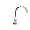 Picture of Encore 4" OC Deck Mount Faucet Ceramic Valves with 6" Swivel Gooseneck Spout and 4" Wrist Blade Handles, retail Packaging