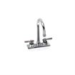 Picture of Encore® 4" OC Wall Mount Faucet with 6" Swivel Gooseneck Spout and Lever Handles, Retail Packaging