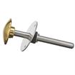 Picture of Stainless Steel Surface Mount Inside Safety Release With Brass Knob For 3" Door Thickness