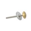 Picture of Stainless Steel Surface Mount Inside Safety Release With Brass Knob For 4" Door Thickness