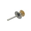 Picture of Stainless Steel Surface Mount Inside Safety Release With Brass Knob For 4" Door Thickness