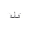 Picture of Encore® 8" OC. Brass Chrome Plated Wall Mount Faucet Ceramic Valves with 12" Swivel Spout, Retail Packaging