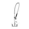 Picture of Encore® 8" OC. Brass Chrome Plated Wall Mount Pre Rinse Assembly 1.2 gpm Spray Head with Wall Bracket and 12" Add-On Faucet