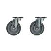 Picture of Caster Kit, Medium Duty 2-3/8" x 3-5/8" Plate Caster With 5" Gray Polyurethane Wheel, 2 Brake And 2 Non-Brake In Retail Box