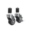 Picture of Caster Kit, Medium Duty 1-1/2" Expanding Stem Caster With 3" Blue Polyurethane Wheel, 2 Brake And 2 Non-Brake In Retail Box