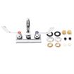 Picture of TOP-LINE® 4" OC Deck Mount Faucet Ceramic Valves 4" Wrist Blade Handles with 3-1/2" Swivel Gooseneck Spout
