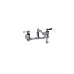 Picture of Encore® 8" OC. Brass Chrome Plated Wall Mount Faucet Ceramic Valves with 12" Swivel Spout with Mounting Kit