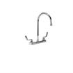 Picture of TOP-LINE® 8" OC Deck Mount Faucet Ceramic Valves 4" Wrist Blade Handles with 8-1/2" Swivel Gooseneck Spout