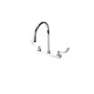 Picture of TOP-LINE® 8" OC Deck Mount Faucet Ceramic Valves 4" Wrist Blade Handles with 8-1/2" Swivel Gooseneck Spout