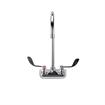Picture of TOP-LINE® 4" OC Wall Mount Faucet Ceramic Valves with 8-1/2" Swivel Gooseneck Spout and 4" Wrist Blade Handles, Retail Packaging