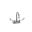 Picture of TOP-LINE® 4" OC Wall Mount Faucet Ceramic Valves with 6" Swivel Gooseneck Spout and 4" Wrist Blade Handles, Retail Packaging