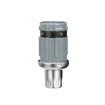 Picture of 1-5/8" Round Stainless Steel Clad Thermoplastic Adjustable Hex Foot Insert With Locking Ring