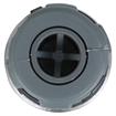 Picture of 1-5/8" Round Stainless Steel Clad Thermoplastic Adjustable Hex Foot Insert With Locking Ring