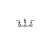Picture of Encore® 8" OC. Brass Chrome Plated Wall Mount Faucet Ceramic Valves with 14" Swivel Spout (Retail Packaging)