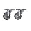 Picture of Caster Kit, Medium Duty 4"x 4" Universal Plate Caster With 3" Blue Polyurethane Wheel, 4 Brake In Retail Box