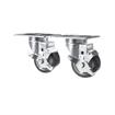 Picture of Caster Kit, Medium Duty 4"x 4" Universal Plate Caster With 3" Blue Polyurethane Wheel, 4 Brake In Retail Box
