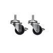 Picture of Caster Kit, Medium Duty 1/2-13 x 1" Threaded Stem Caster With 2" Blue Polyolefin Wheel, 4 Brake In Retail Box
